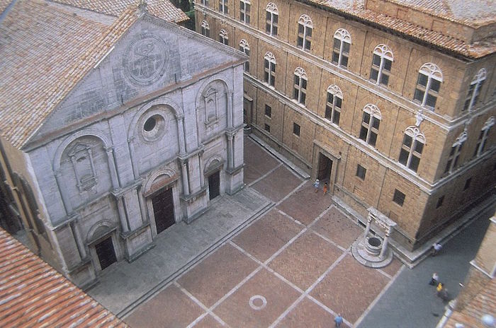 Piazza Pie II, le centre de Pienza.